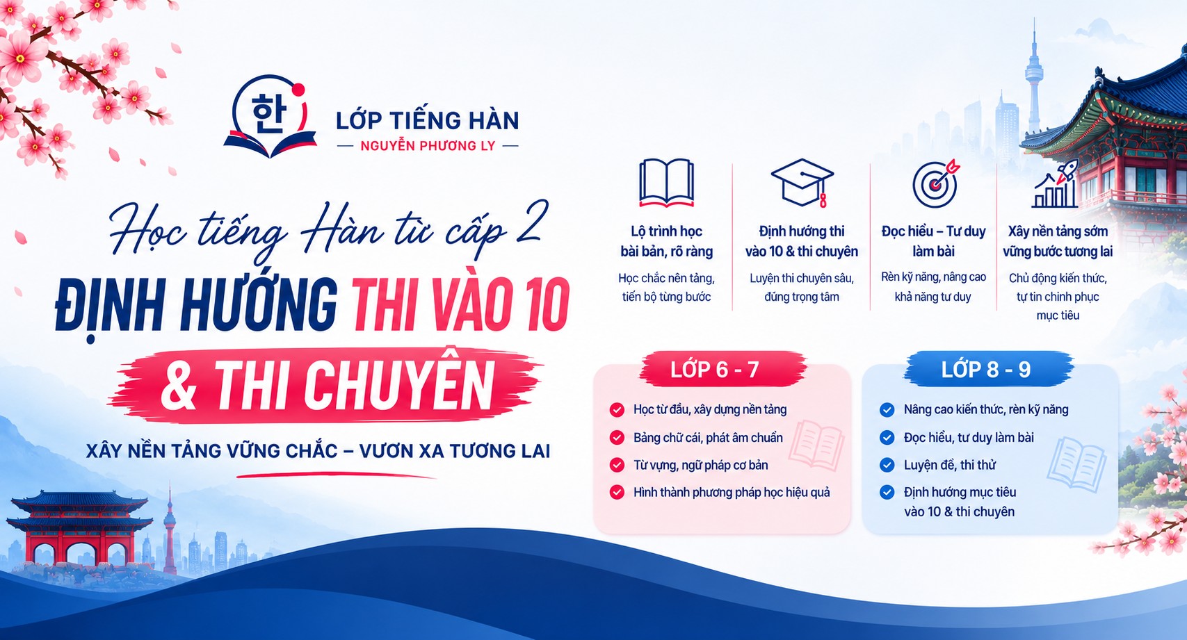 lớp tiếng hàn cấp 2 cho học sinh 6  ,7 , 8 , 9 thcs